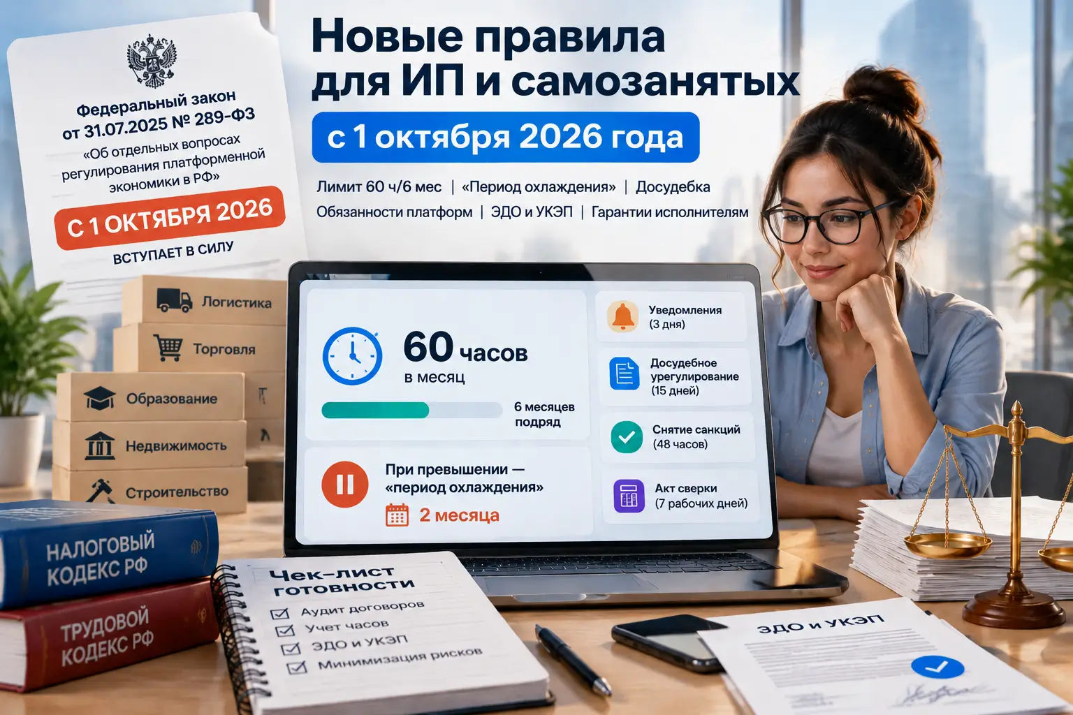 Новые правила для ИП и самозанятых с 1 октября 2026 года